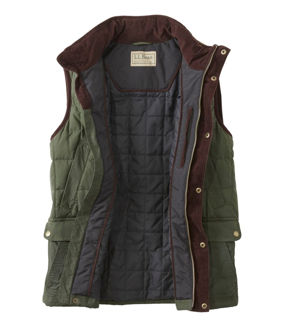 Men's L.L.Bean Upcountry Waxed Cotton Down Vest - L.L.Bean Quality