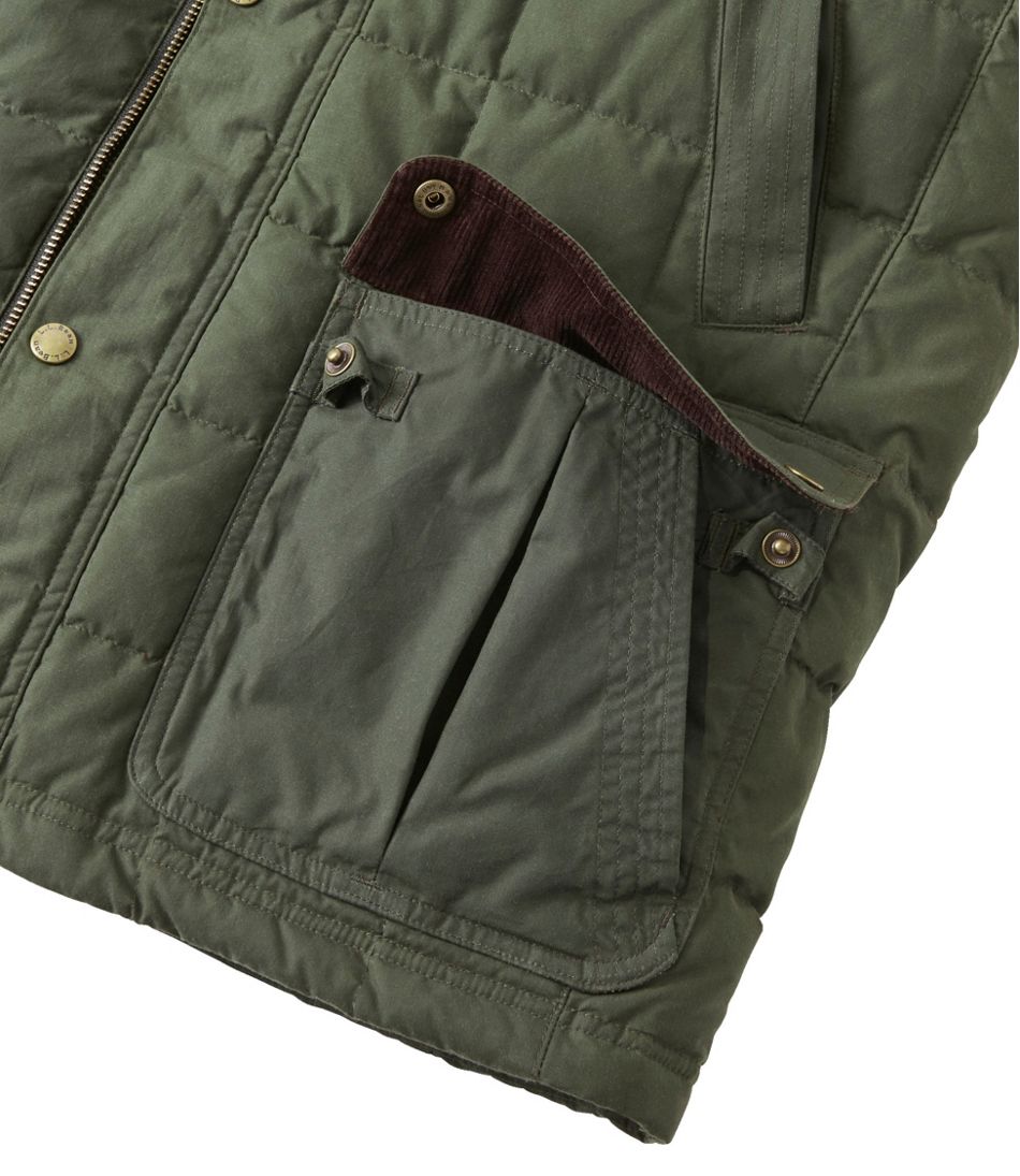 Men's L.L.Bean Upcountry Waxed Cotton Down Vest - L.L.Bean Quality