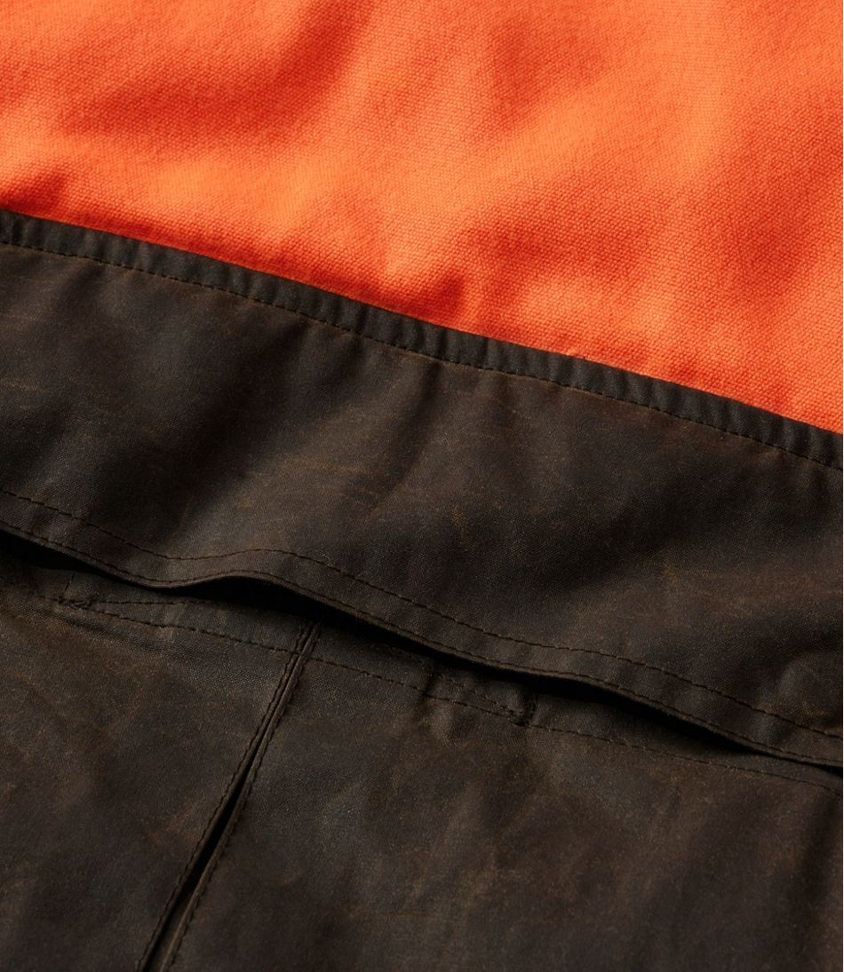 Men's Double L Waxed-Cotton Upland Vest, Hunter Orange - L.L.Bean Everyday