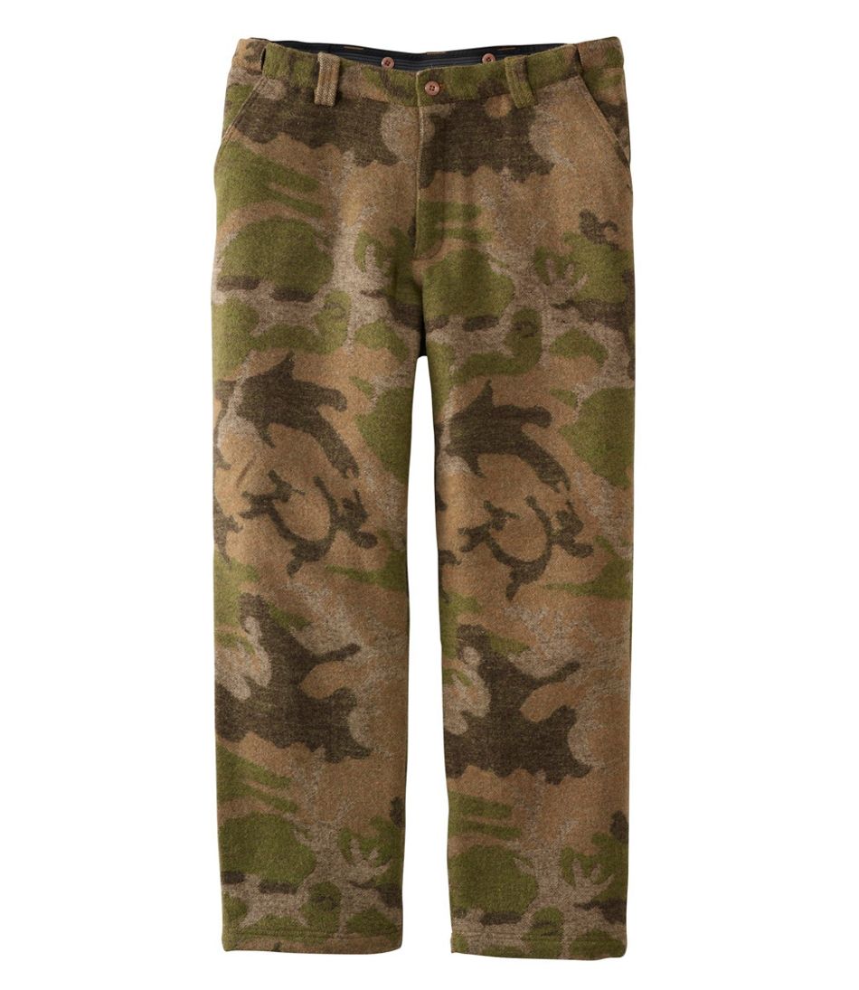 Men's Maine Guide Wool Pants with PrimaLoft, Camouflage - L.L.Bean Essential