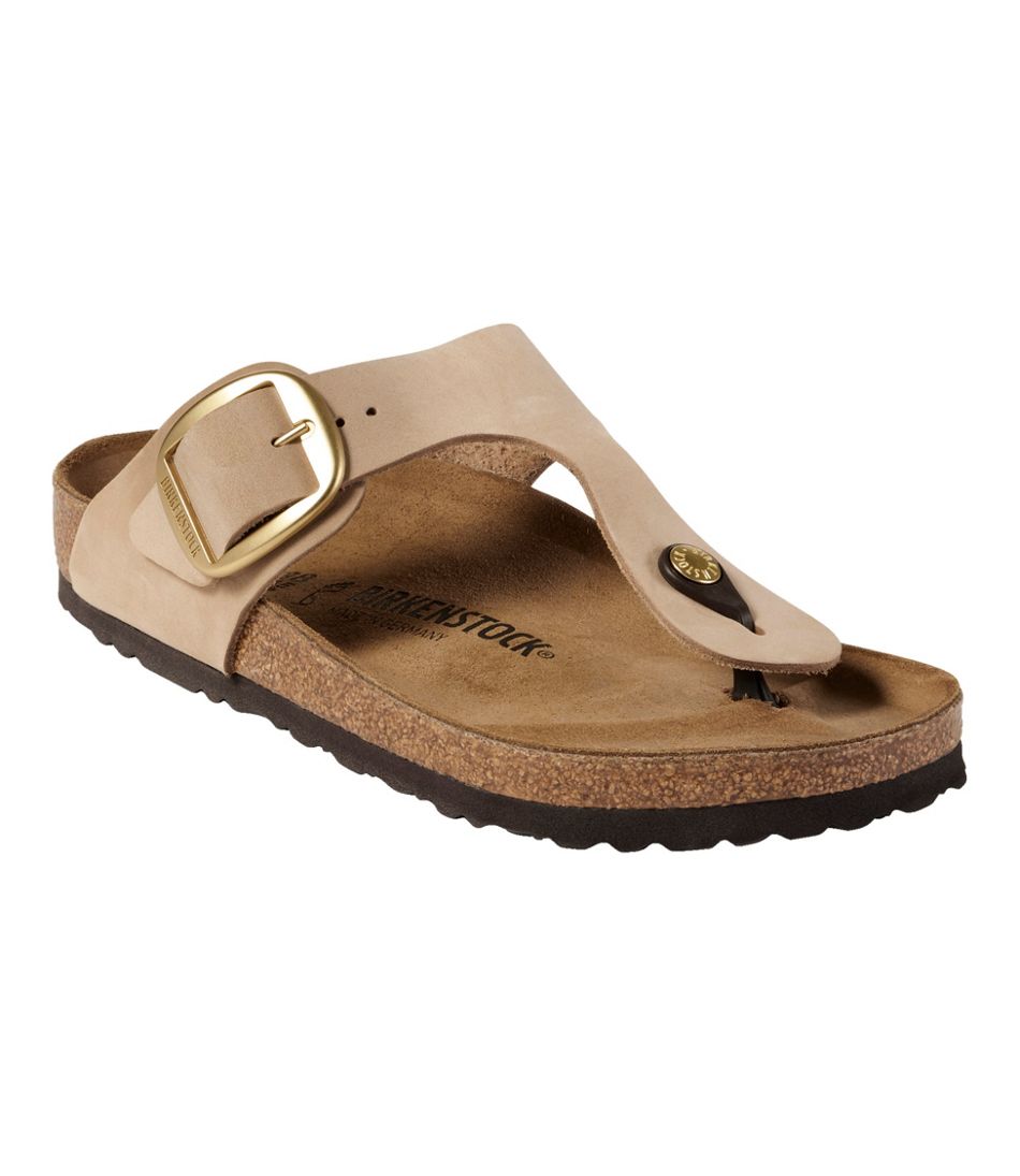 Women's Birkenstock Big Buckle Gizeh Sandals, Nubuck - L.L.Bean Classic