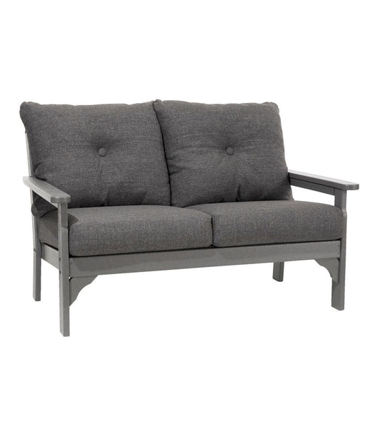 All-Weather Patio Loveseat with Textured Cushion, Slate Gray - L.L.Bean Classic