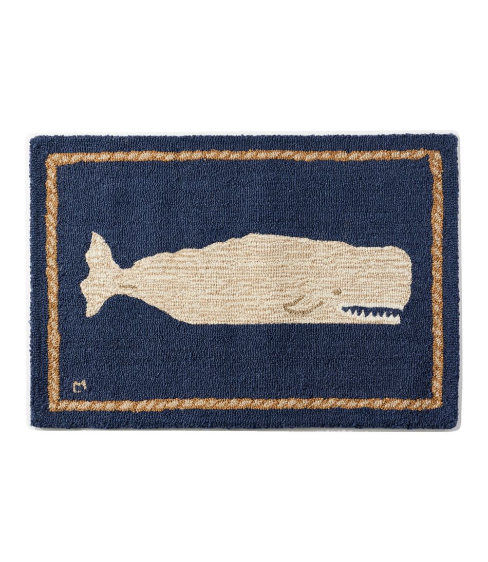 Wool Hooked Novelty Rug, Whale - L.L.Bean Everyday