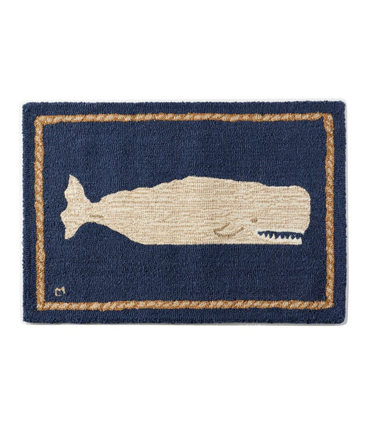 Wool Hooked Novelty Rug, Whale - L.L.Bean Everyday