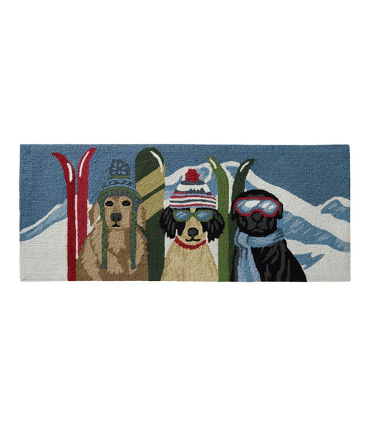 Indoor/Outdoor Vacationland Runner, Dogs Skiing - L.L.Bean Classic