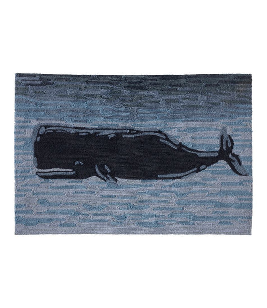 Indoor/Outdoor Vacationland Rug, Coastal Whale - L.L.Bean Everyday