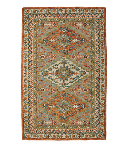 Bordered Medallion Wool Tufted Rug - L.L.Bean Essential