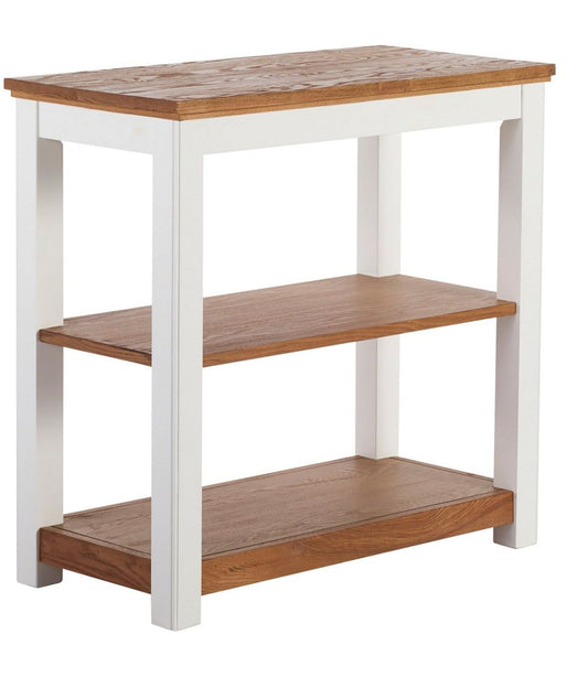Painted Farmhouse Two-Shelf Console, Wood Top - L.L.Bean Essential